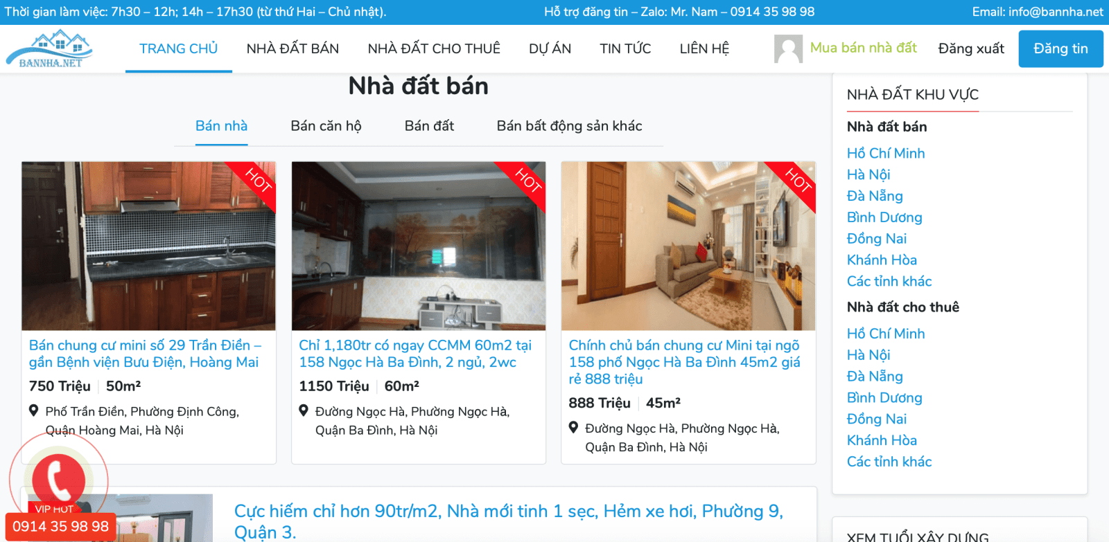 kênh mua bán nhà đất Hà Nội chính chủ
