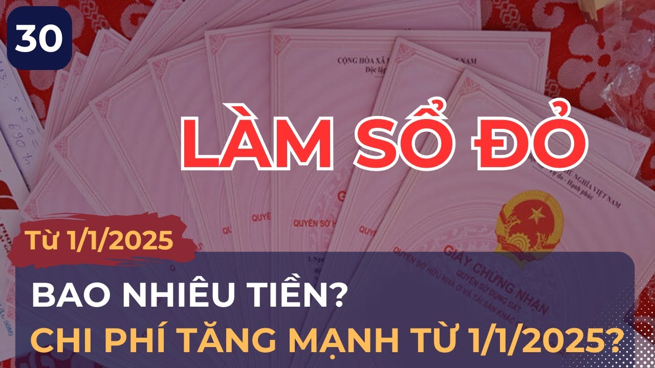 chi phí làm sổ đỏ