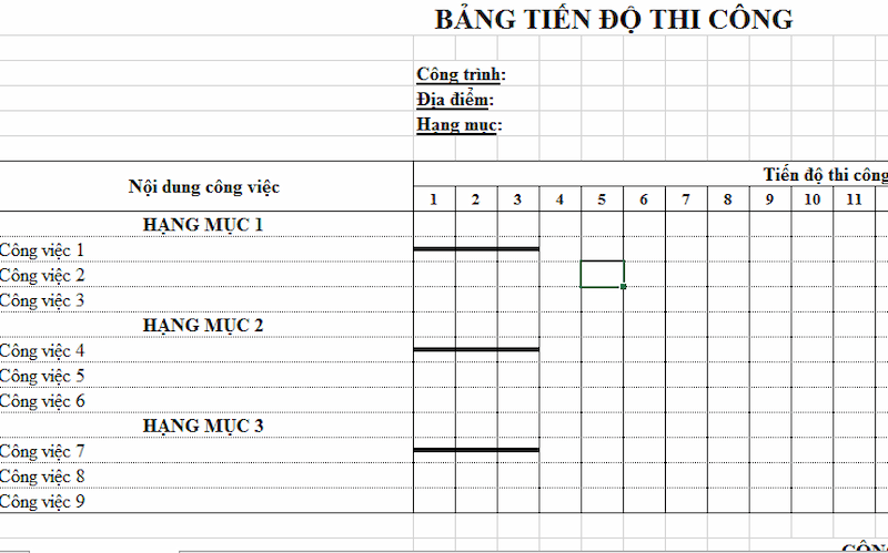 Tiến độ thi công chuẩn và hiệu quả cho mọi công trình